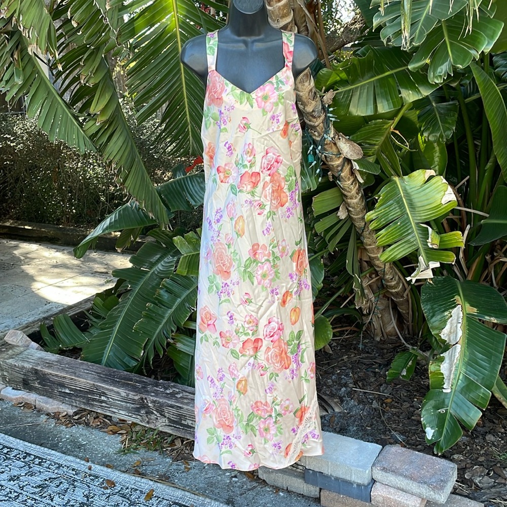 Cabernet floral nightgown or slip dress